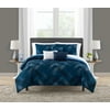 Mainstays Reversible Navy Plaid 10-Piece Bed in a Bag Bedding Set with Bonus Sheet Set + Pillows, Queen