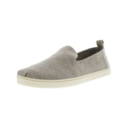 Toms Women's Deconstructed Alpargata Jute Drizzle Grey Metallic Ankle-High Fabric Slip-On Shoes