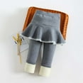 thumbnail image 6 of Diufon Toddler Girls Fleece Leggings with Skirt Little Kids Fall Winter Warm Thickened Lined Skirt Pants 2-7 Years, 6 of 6