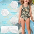 thumbnail image 6 of Yuyamidu Girls Swimsuit One Piece Beach Swimwear Duck Hunting Camo Athletic Competition Bathing Suit Quick Dry Cross Back Kids Swimwear, 6 of 7