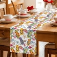thumbnail image 5 of Nautical Coastal Table Runner 70 Inches, Watercolor Ocean Slippers Starfish Coral Shell Bed Runner Dresser Scarves Tabletop for Indoor Outdoor Parties/Ceremony/Banquet, 13" x 70", 5 of 9