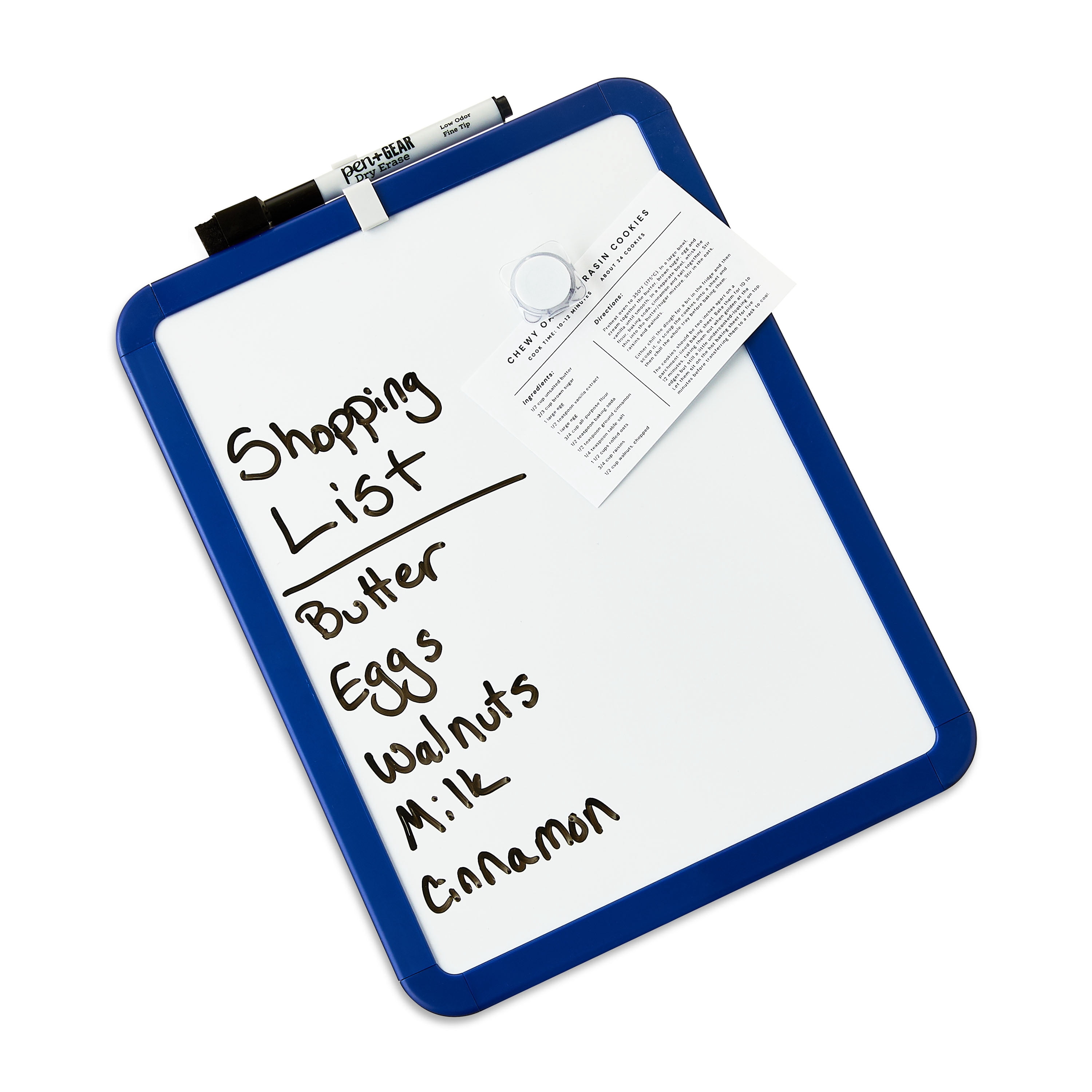 Pen+Gear Magnetic Dry Erase Whiteboard, 8.5 in x 11 in, Blue