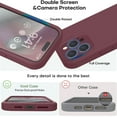 thumbnail image 3 of Compatible with iPhone 15 Pro Case, Upgrade Defender Liquid Silicone, [Enhanced Camera Protection] [Soft Anti-Scratch Microfiber Lining] Shockproof Phone Case iPhone 15 Pro 6.1 inch - Plum, 3 of 14