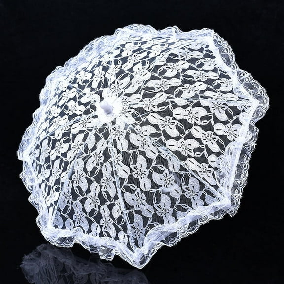 Raindrops Hemoton Lace Wedding Umbrella 1 Set Wedding Decoration Lightweight Lace Bridal Prop