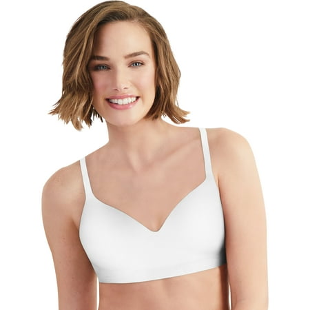 Hanes Ultimate Women s Wireless Bra with No-Dig Support & Lift White XS