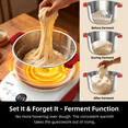 thumbnail image 4 of AIZIYO DoughChief, 5.3QT Dough Mixer, Dough Maker with Ferment Function, Touch Panel Control, 304 Stainless Steel Bowl, Removeable lid, Dough Proofing Box for Pizza, Bread, Pasta & Mochi, 4 of 9