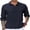 Navy Blue, variant on COOFANDY Men' Button Up Long Sleeve No Tuck Shirt Wrinkle Free Textured Casual Camp Shirt