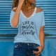 thumbnail image 2 of Moda Mujer Verano Cuello en V Manga corta Hombro frío Blusa Camiseta Causal Impresión Tops Fridja  bn7920, 2 of 5