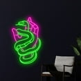 thumbnail image 3 of Handmadetneonsign Snake Wrapped Around A Hand Neon Sign, Snake Neon Art Decor, Snake Wall Decor, 3 of 5