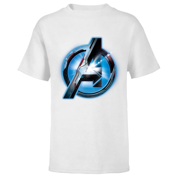 Marvel Avengers: Endgame Uniform Logo - Short Sleeve T-Shirt for Kids - Customized-White