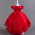 thumbnail image 4 of Little Girl Dresses Toddler Formal Dresses Red Dress for Girls Toddler Tea Party Dress Easter Dresses for Girls 9-10Y, 4 of 4