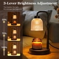 thumbnail image 3 of Noahstrong Candle Warmer Lamp with Timer, Dimmable Wax Warmer Lamp for Jar Candles, Electric Candle Lamp Warmer with 2 Bulbs, Height Adjustable Candle Lamps for Women New Home Decor, 3 of 8