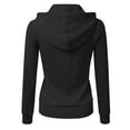 thumbnail image 4 of Womens Clothing Women's Solid Color Sweatshirt Women Fashion Solid Zipper Pocket Sweatshirt Long Sleeve Hooded Coat, 4 of 4