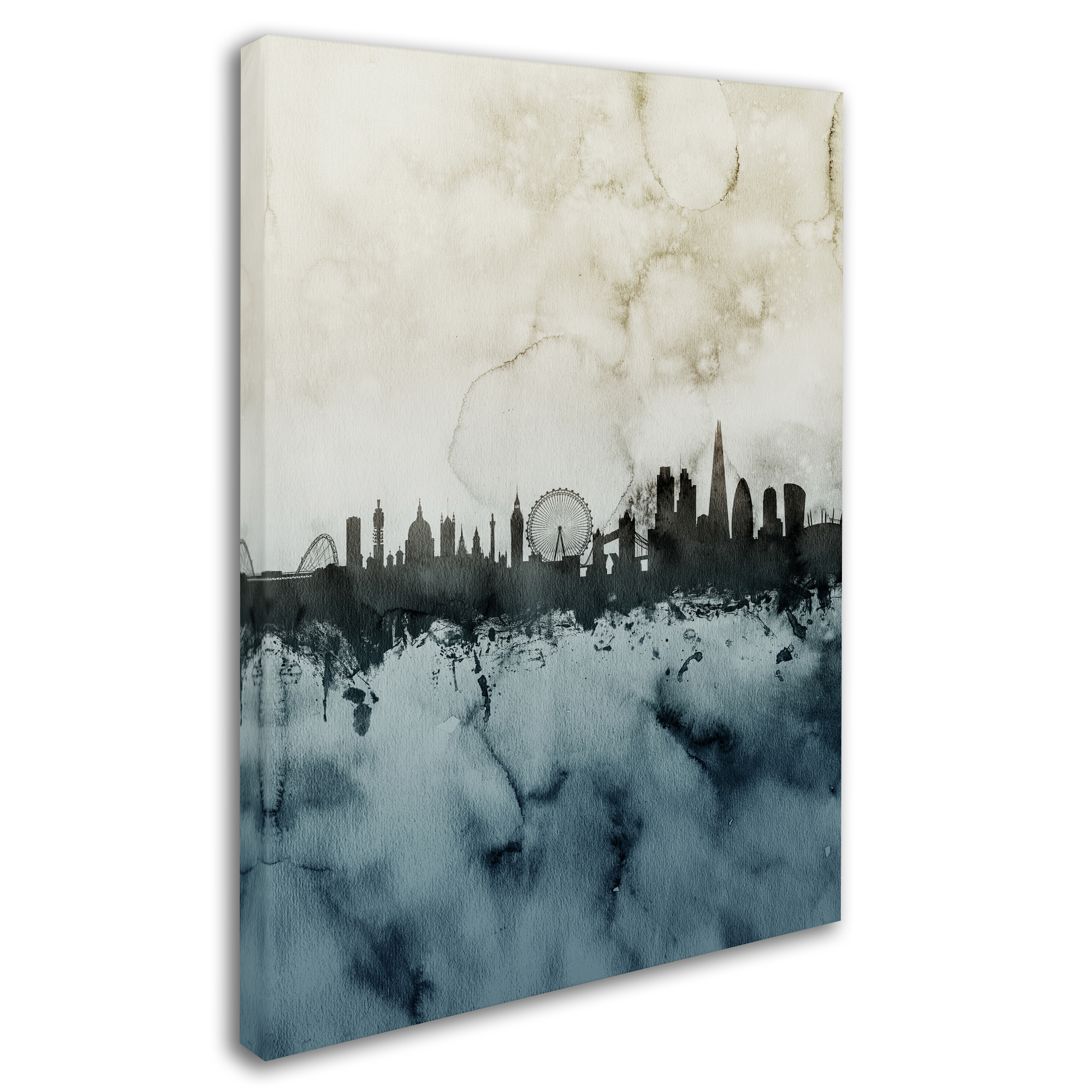 Trademark Fine Art "London Skyline Tall 3" Canvas Art by Michael Tompsett