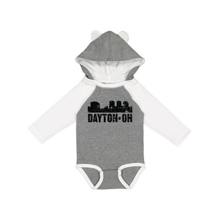 

Inktastic Dayton Skyline Grunge Gift Baby Boy or Baby Girl Long Sleeve Bodysuit