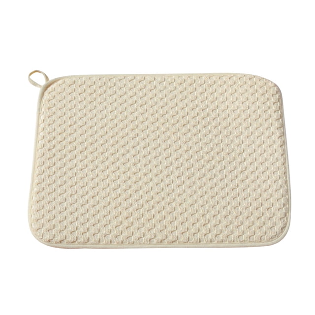 Yellow, Style A, 38*50cm, Dish Drying Mat 20 X 15 Inch Absorbent Microfiber Dishes Drainer Mats Large Size Dish Drying For Kitchen Counter Rack Countertops, 1 microfiber dish drying mat