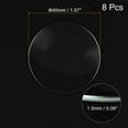 thumbnail image 2 of Uxcell 8 Pack 40mm Dia. Watch Glass Crystal Lens, Single Dome Round 1.5mm Edge Thickness Clear, 2 of 5