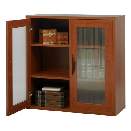 Cherry Traditional Bookcase - Storage Bookcase with Doors 30-in. High - Cherry