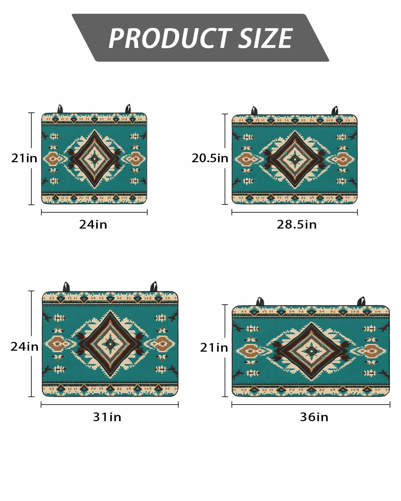 Stove Top Covers for Electric Stove, Green Southwestern Glass Stovetop Cover Protector, Vintage Boho Ethnic Geometric Induction Cooktop Protector Oven Mat for Kitchen Countertop 24"x21"