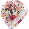 thumbnail image 1 of FYBTO Swimming Cap Chickadee Red Flower Leaves Berries Unisex Adult FYBTO Polyester, 1 of 4