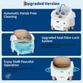thumbnail image 2 of Memoryfield Open-Top Self Cleaning Cat Litter Box with App Control, Safety Sensors, Odor Control, Bags, Beige, 2 of 9