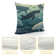thumbnail image 4 of YINGXI Fish Pillows Nature Nautical Ocean Sea Seaweed Coral Throw Pillow Cover Decorative Pillow Case Square Cushion Accent 12x12in, 4 of 5