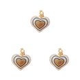 thumbnail image 3 of Langgg Keyring Keyholder DIY Small Decorative Purse Pendent Multipurpose Sweet Gift Workmanship Bag Decor Heart Keychain Khaki 3Set, 3 of 6