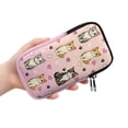 thumbnail image 2 of SEANATIVE Double Glasses Case with Zipper, Soft Eyeglass Cases Sunglasses Pouch Travel Eyeglasses Case Organizer Portable Reading Glasses Pouch Bag for Women Men, Cat Heart-shaped Pattern Pink, 2 of 7
