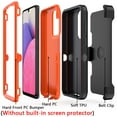thumbnail image 6 of NIFFPD Samsung Galaxy A33 5G Case with Screen Protector Full-Body Shockproof Phone Case for Galaxy A33 5G with Belt-Clip Holster Black&Orange, 6 of 7