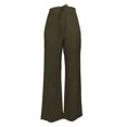 thumbnail image 6 of Roncen Women's Solid Jogger Pants - Casual Wide Leg Trousers with Ribbed Elastic Waist & Sporty Design, 6 of 7