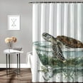thumbnail image 2 of Orinice Turtle Seaweed Bathtub Bathroom Decor Set with Hooks, Colorful Luxurious Graphic Print Polyester Fabric Shower Curtain, 100% Waterproof Washable Bathroom Shower Curtain Set 36x72, 2 of 7