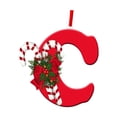 thumbnail image 2 of Adorno navideño con letras, decoración navideña, colgante con abalorios para bricolaje, decoración para de Navidad, corona de celebración, C, 2 of 8