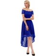 thumbnail image 4 of Dressystar Robe en Dentelle Épaules Dénudées Manches Courtes Robe de Cocktail Formelle, 4 of 6