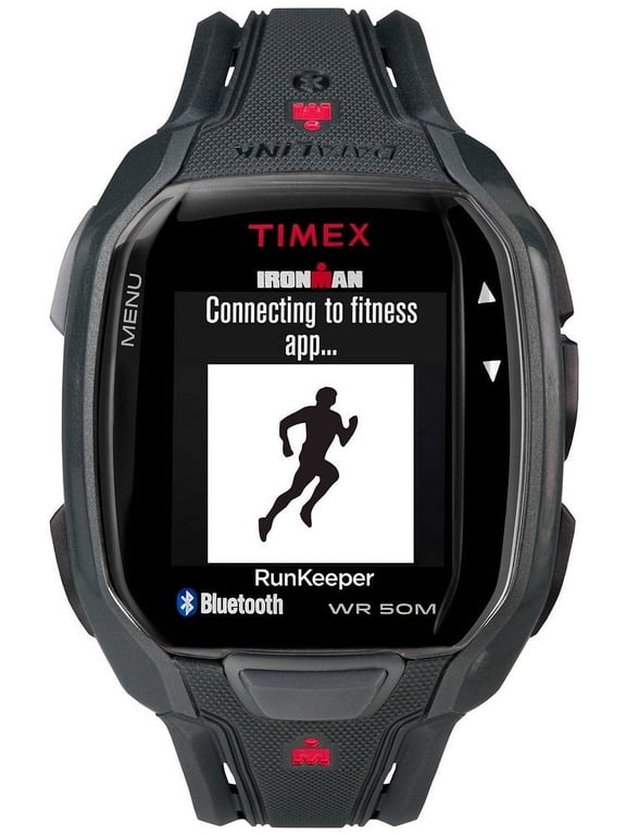 TW5K84600 Ironman Run x50+ HRM Men's Watch Black 43mm Polycarbonate