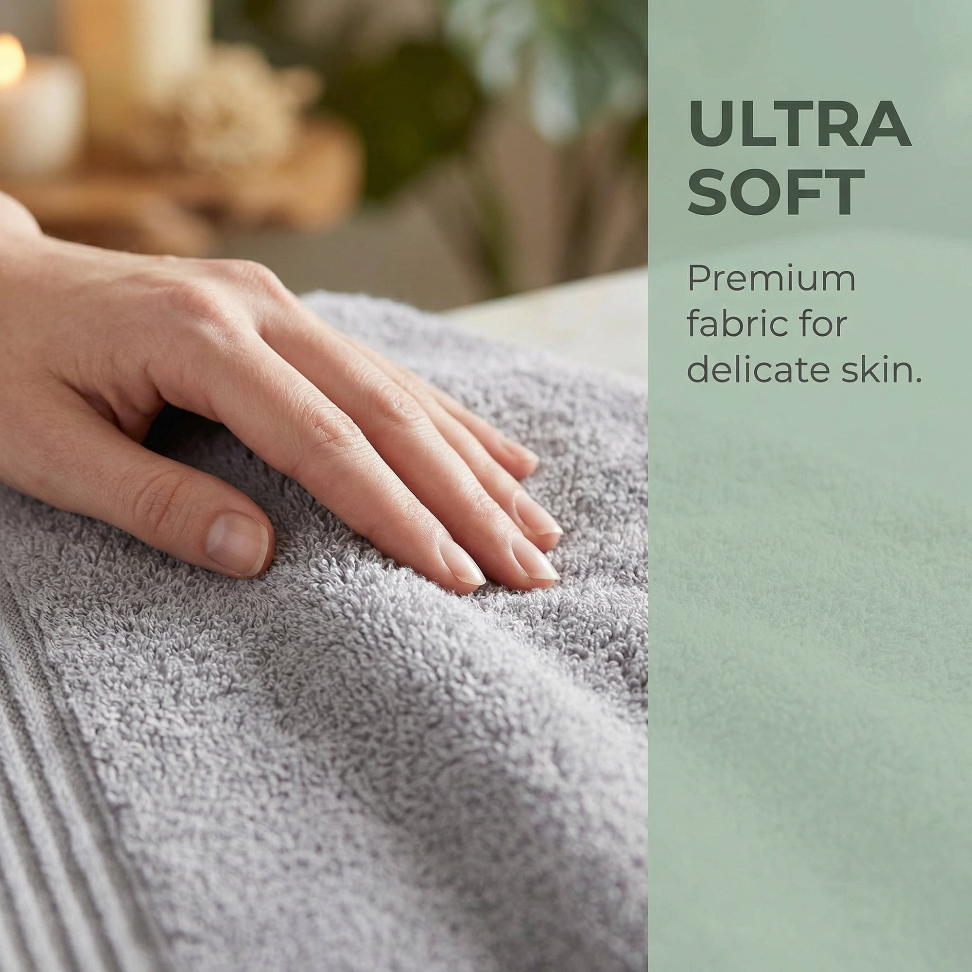 Unique Bargains Striped Cotton Soft Absorbent Quick Dry Hand Towels Grey 2pcs 29" x 13"