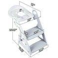 thumbnail image 6 of Primlect Potty Training Toilet Seat, 2 in 1 with Ladder, Adjustable Height ,for Ages 1-3, Gray, 6 of 11