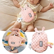 Sleep Soothing Plush Pad 3 Adjustable Vibration Modes Cartoon Bunny Calming Cushion with Teething Ring