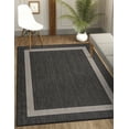 thumbnail image 6 of CAMILSON Bordered Washable Indoor Outdoor Area Rug Dark Grey 5 x 7, 6 of 9