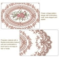 thumbnail image 3 of Uxcell 2Pack 12x16-in Retro Lace Placemat Oval French Crochet Doilies Coasters Dusty Rose, 3 of 6
