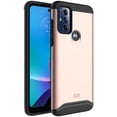 thumbnail image 1 of Funda TUDIA Moto G Play 2023 de doble capa a prueba de golpes, color oro rosa, 1 of 7