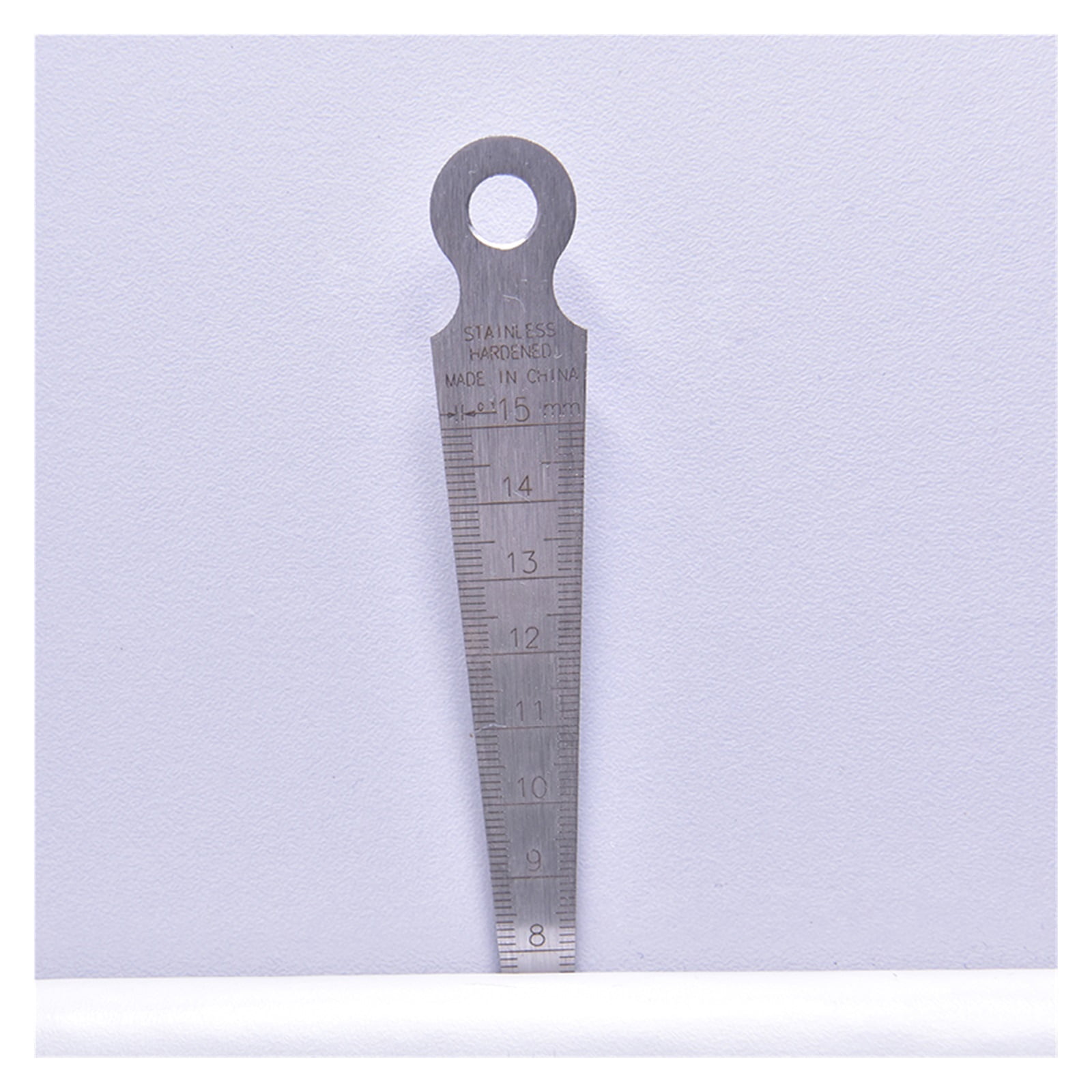 1pc Stainless Steel Taper Gauge Feeler Gap Hole Measuring Tool Double Side Wedge Feeler Hole Gap Taper Aperture Scale 1-15mm ,Easy to Use