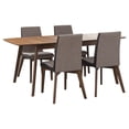 thumbnail image 3 of Coaster Redbridge 5-Piece Rectangular Dining Set, Natural Walnut, 3 of 9