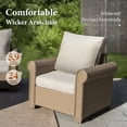 thumbnail image 3 of MF Studio 5-Piece Wicker Outdoor Conversation Set, 7-Seat Rattan Outdoor Furniture Set, Patio Furniture Set with 2 Ottomans, Beige, 3 of 10