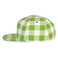 thumbnail image 3 of Fotbe White Green Plaid Flat Bill Visor Cap Classic Snapback Hat Polyester Foam Trucker Hat Trucker Cap Adjustable Baseball Cap, 3 of 9