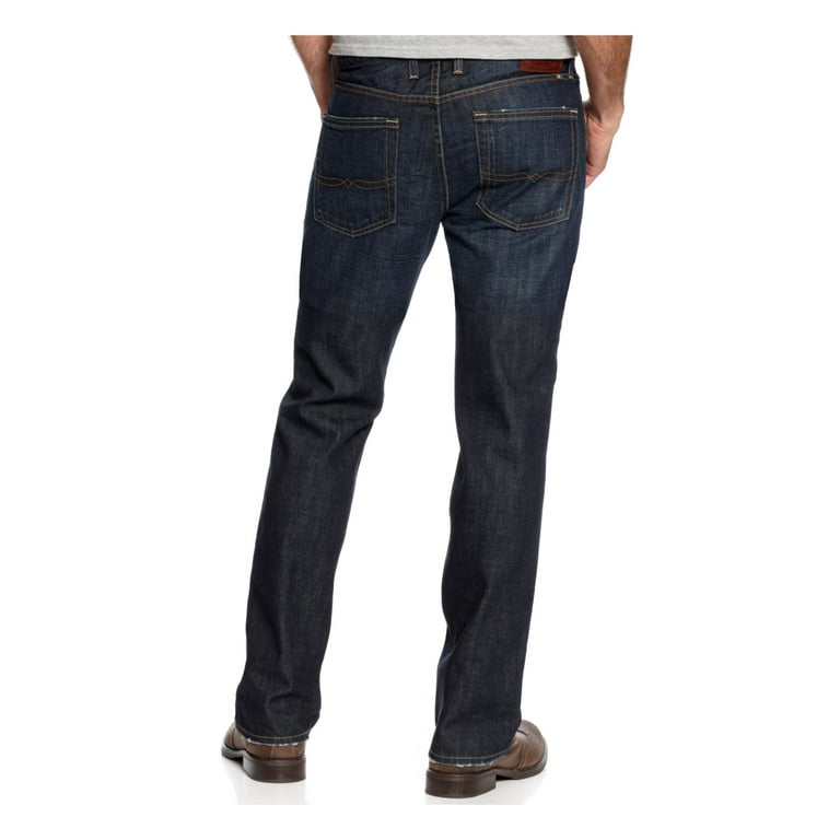 LUCKY BRAND Mens Blue Straight Leg, Heather Relaxed Fit Denim Jeans W40/  L32 
