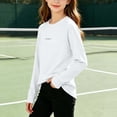thumbnail image 6 of ITSAME Girls Long Sleeve Shirt Crew Neck Ragalan Sleeve Active Fit Kids Casual Athletic Tops White Size 10, 6 of 8