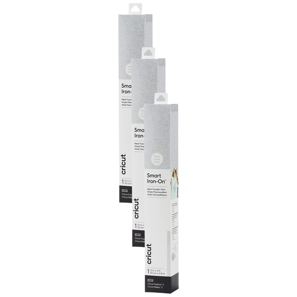 Vinil Termotransferible Brillante Plata para Cricut Smart Iron On