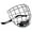 I2 "Oreo" (Black outside, White inside), variant on Bauer Profile II Ice Hockey Helmet Face Mask Cage w Mounting Hardware, Certified