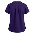 thumbnail image 4 of Hearthz Scrubs for Women V Neck Short Sleeve Nurses Working Uniforms with Pocket Dark Purple Scrub Shirts for Women, 4 of 5