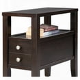 thumbnail image 4 of 24" Tall Traditional Wooden Side Table with 2 Drawers, Espresso Finish, 4 of 5